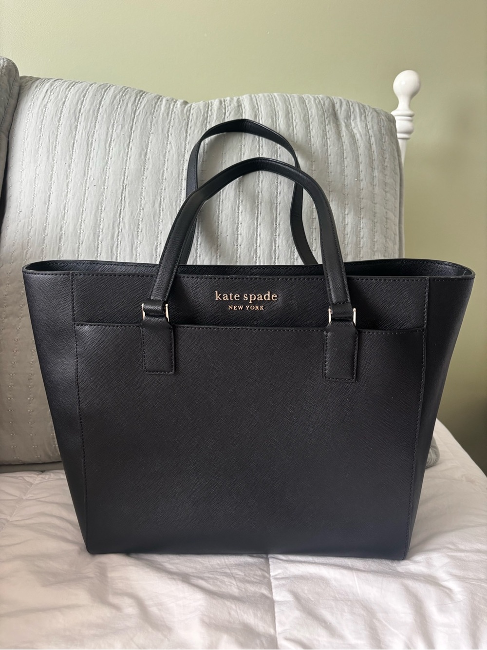 Kate Spade Black Large Tote Bag